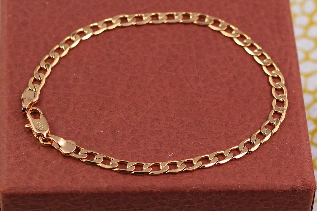 Браслет Xuping Jewelry панцирный 20 см 4 мм Золотистый