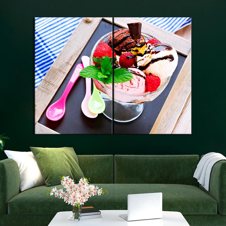 Настенний декор Разноцветное мороженое на десерт 71x51 см (A432-2)