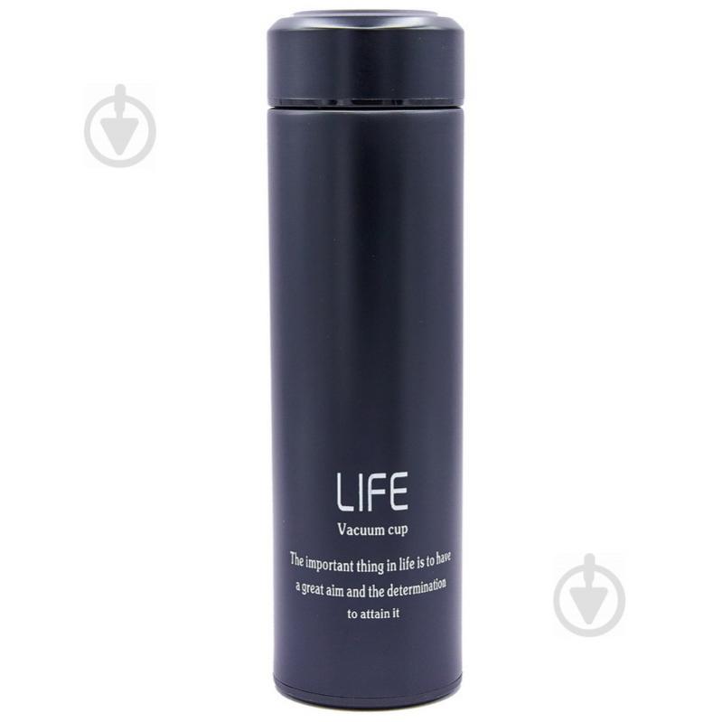 Термос стальной Zelart 450ml LIFE D-010 Черный