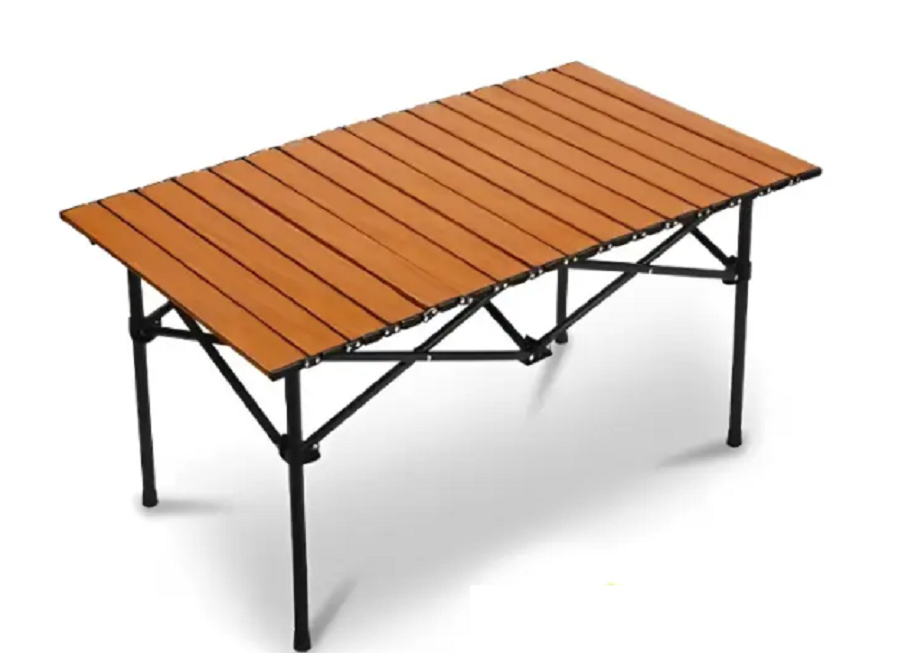 Туристический стол прямоугольный складной 1200х550х500 мм Коричневый (5947)