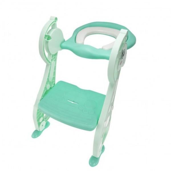 Детская накладка на унитаз Color Songni AB-S45 с лесенкой Зеленый