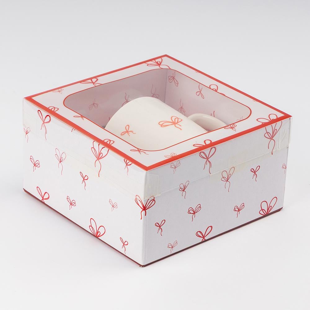 Чашка з ложечкою Червоні бантики 200 мл (9250-011) - фото 2 Чашка з ложечкою Червоні бантики 200 мл (9250-011) - фото 2