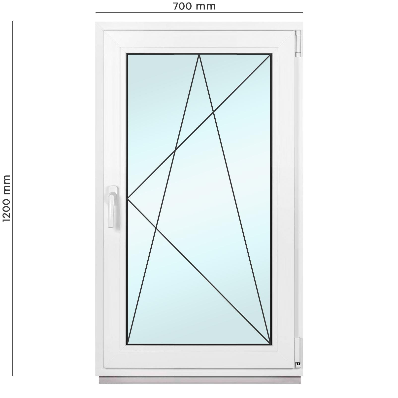 Вікно металопластикове Framex поворотно-відкидне з правим відкриттям 700х1200 мм Білий - фото 2