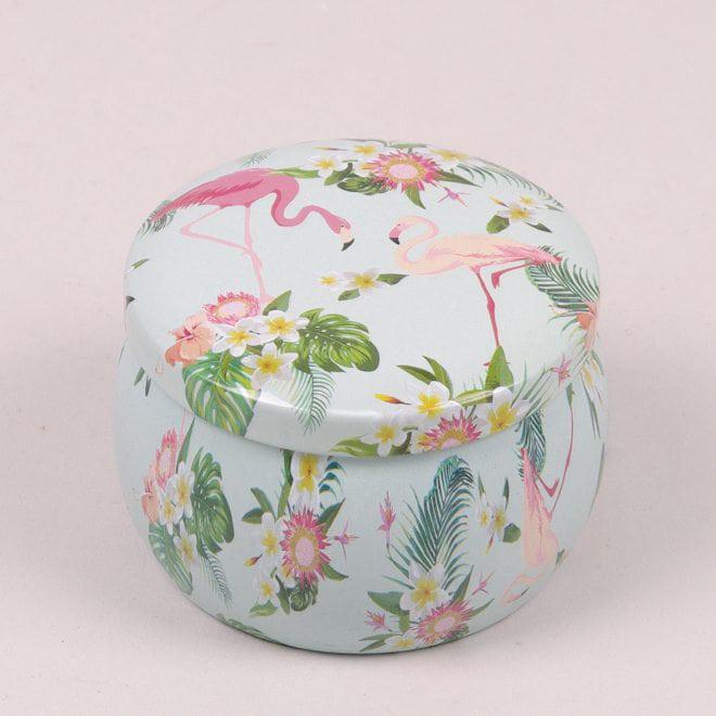 Коробочка металлическая Flora Фламинго для хранения мелочей (25256)