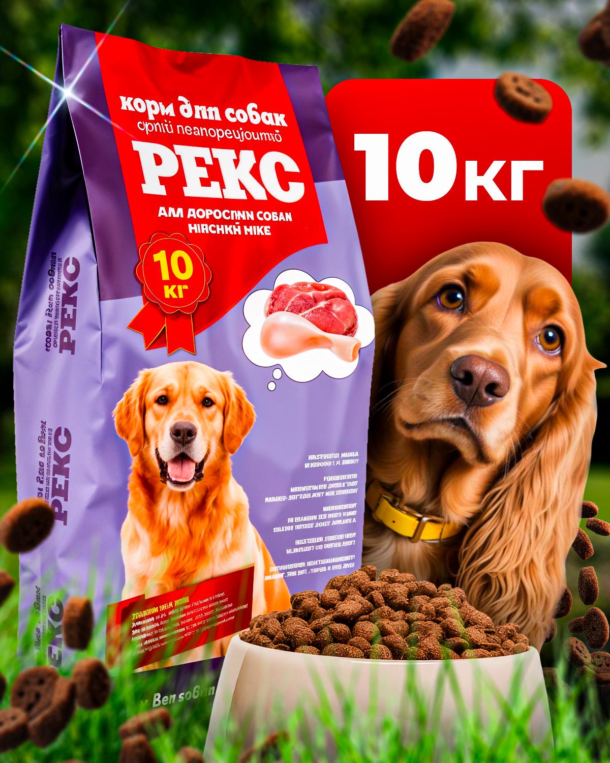 Сухий корм для дорослих собак MIX Рекс 10 кг (554172414) - фото 2 Сухий корм для дорослих собак MIX Рекс 10 кг (554172414) - фото 2