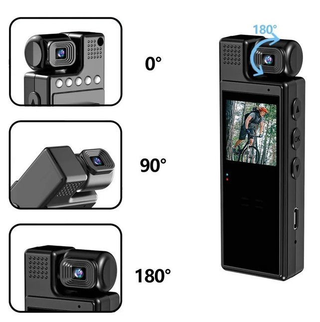 Боди-камера аккумуляторная L9 с дисплеем 1.3" датчик движения 1200 мА-час (21724925) - фото 2 Боди-камера аккумуляторная L9 с дисплеем 1.3" датчик движения 1200 мА-час (21724925) - фото 2