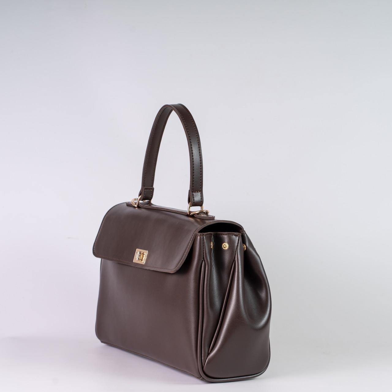 Сумка женская почтальона из экокожи XENIA № 67-24 Коричневый - фото 2