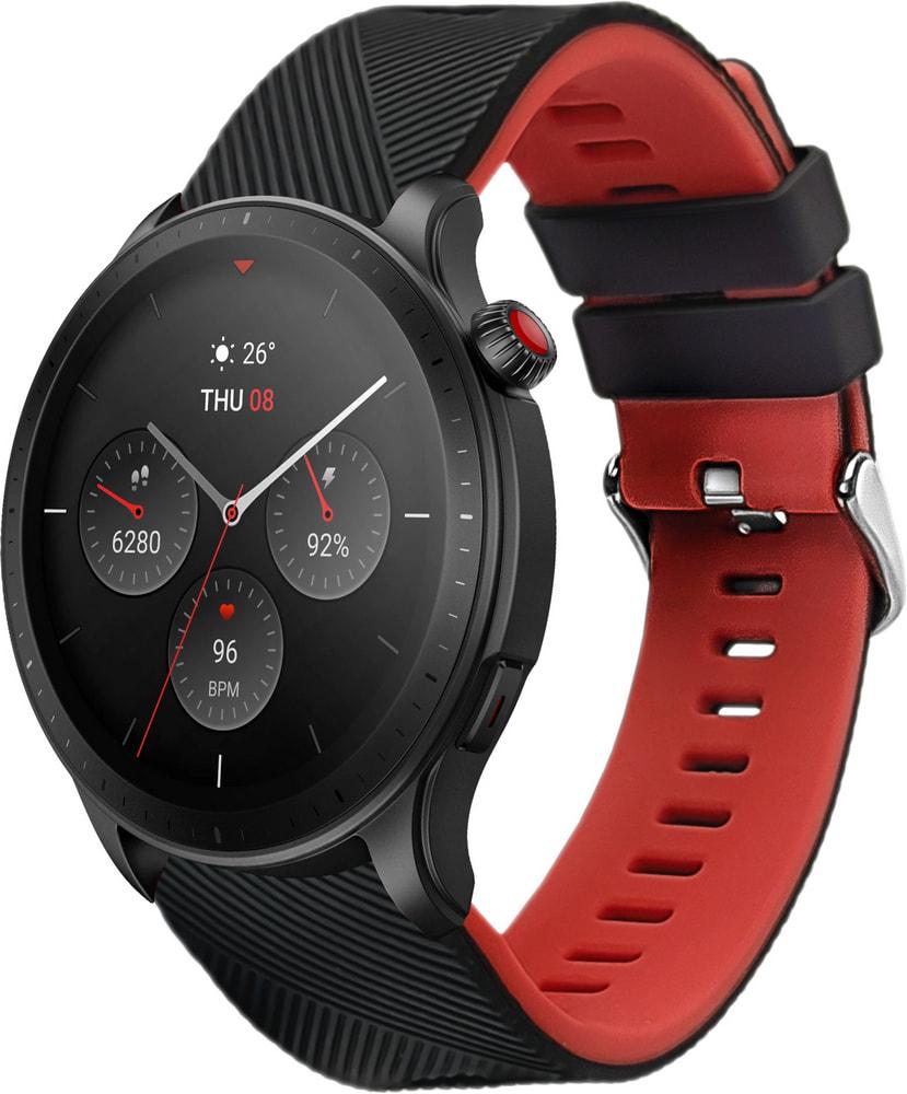 Ремешок Luminic для Amazfit GTR 4 22 мм Black/Red (31097-44)