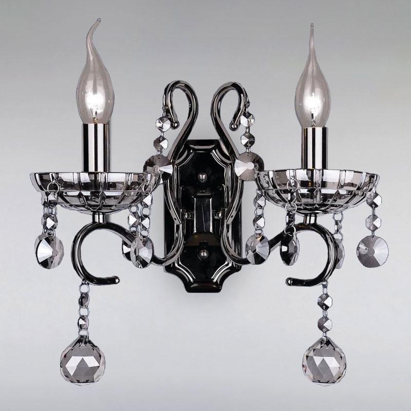 Бра настенное Light House LS-10788-2W BK Свечи на две лампы Черный