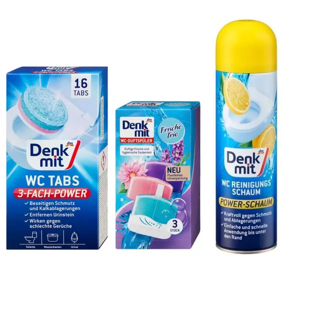 Набір DenkMit для ванної кімнати таблетки/блочки/піна (30091297) Набір DenkMit для ванної кімнати таблетки/блочки/піна (30091297)