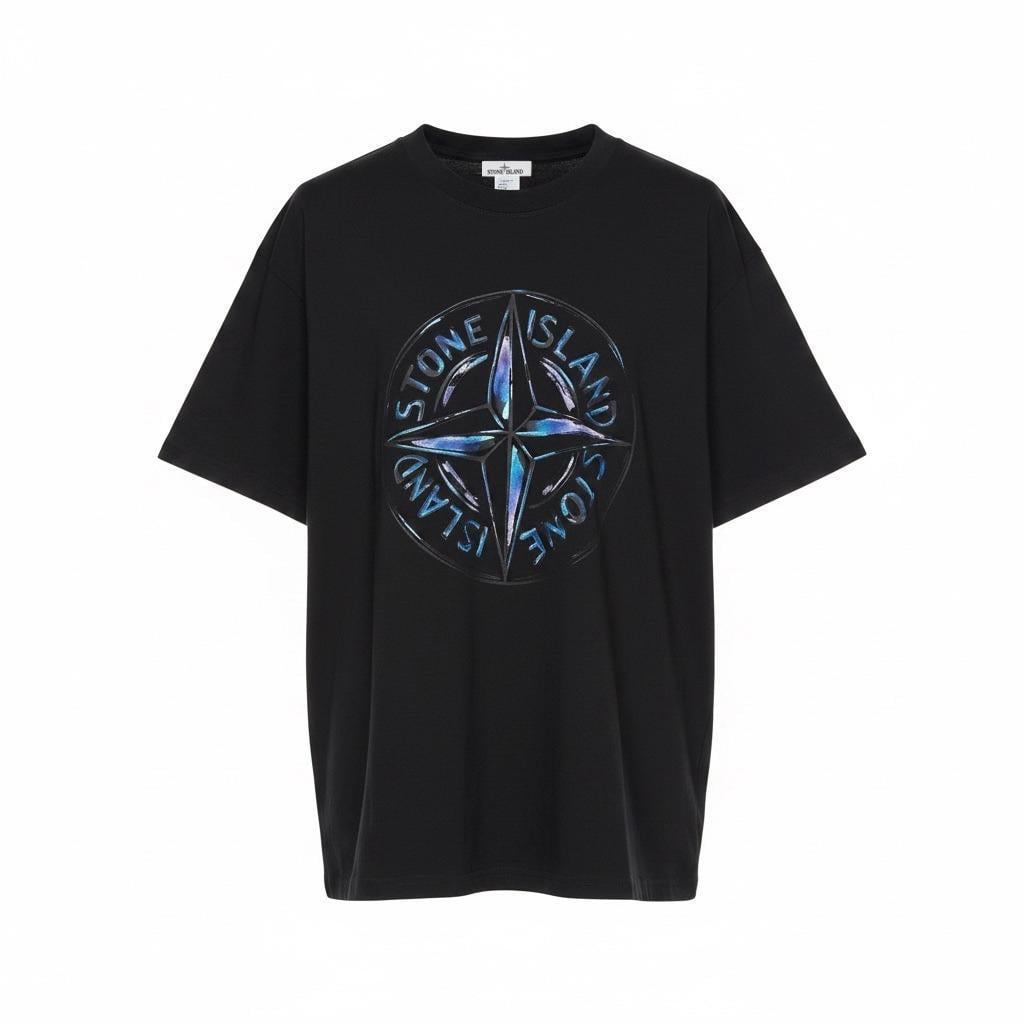 Футболка мужская в стиле Stone Island Compass T-Shirt M Черный (SI12009.1M)