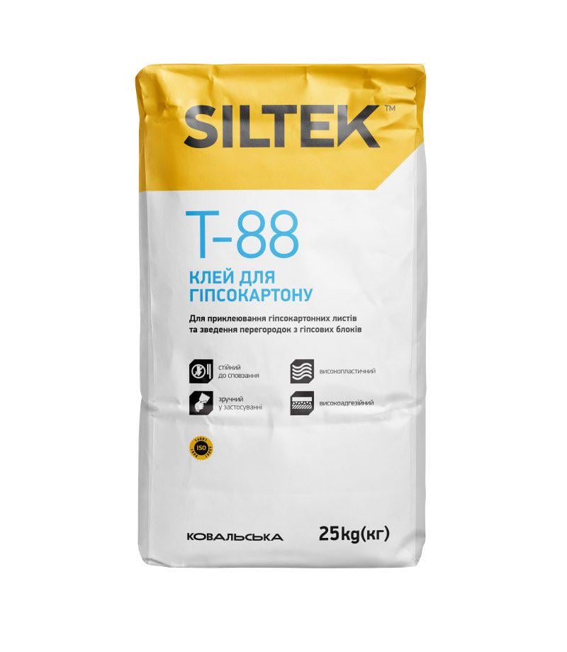 Клей Siltek T-88 для гипсокартона 25 кг.