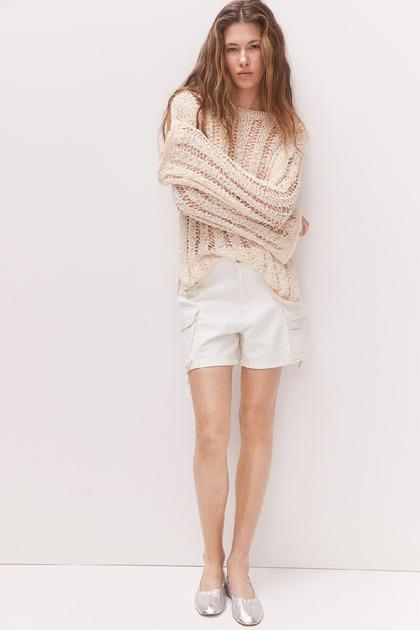 Шорты H&M р. 34 Белый (1217057П)