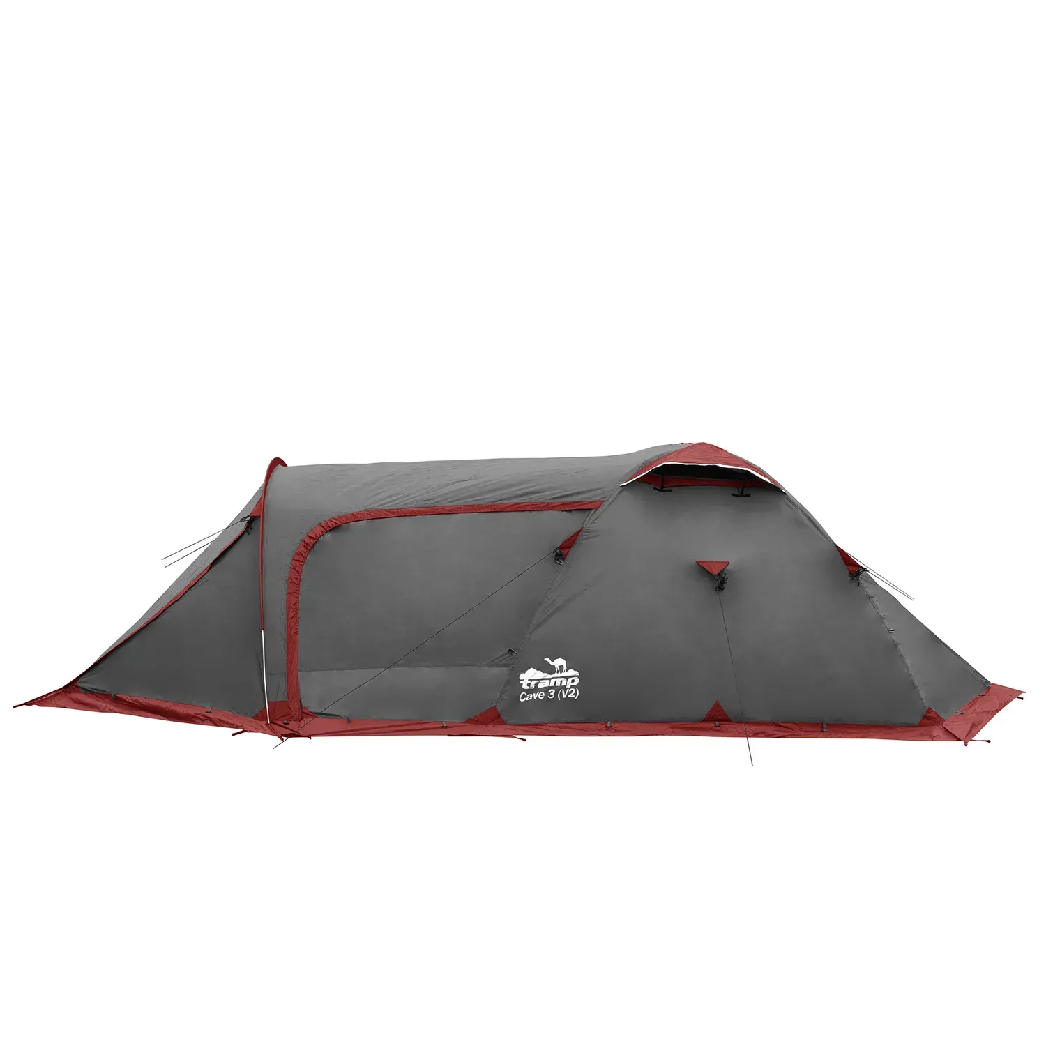 Палатка Tramp Cave 3 V2 4-местная 490х220х130 см Серый (TRT-021)