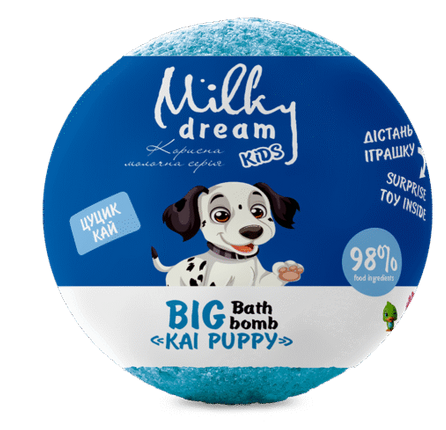 Бомба для ванн Milky Dream kids Цуцик Кай з сюрпризом 190 г Бомба для ванн Milky Dream kids Цуцик Кай з сюрпризом 190 г
