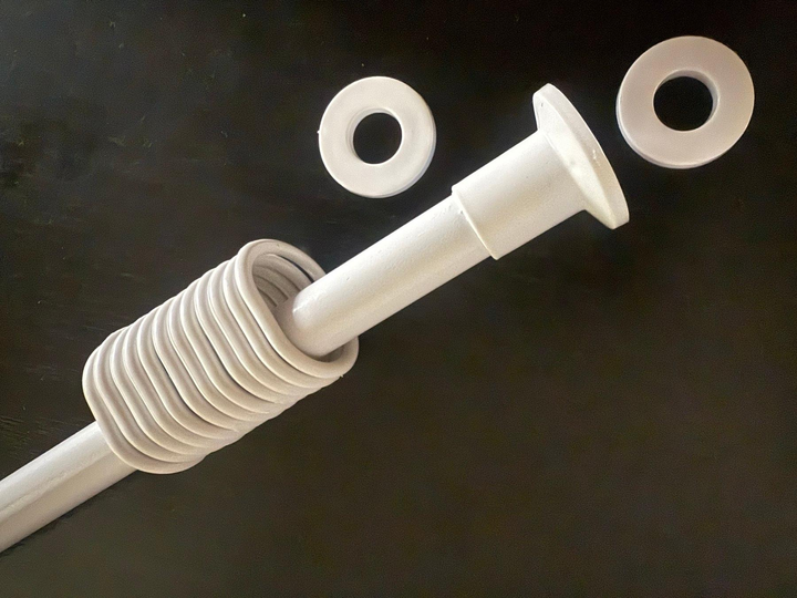 Карниз раздвижной с кольцами в комплекте металлический для ванной комнаты 130-260 см (26610999) - фото 12