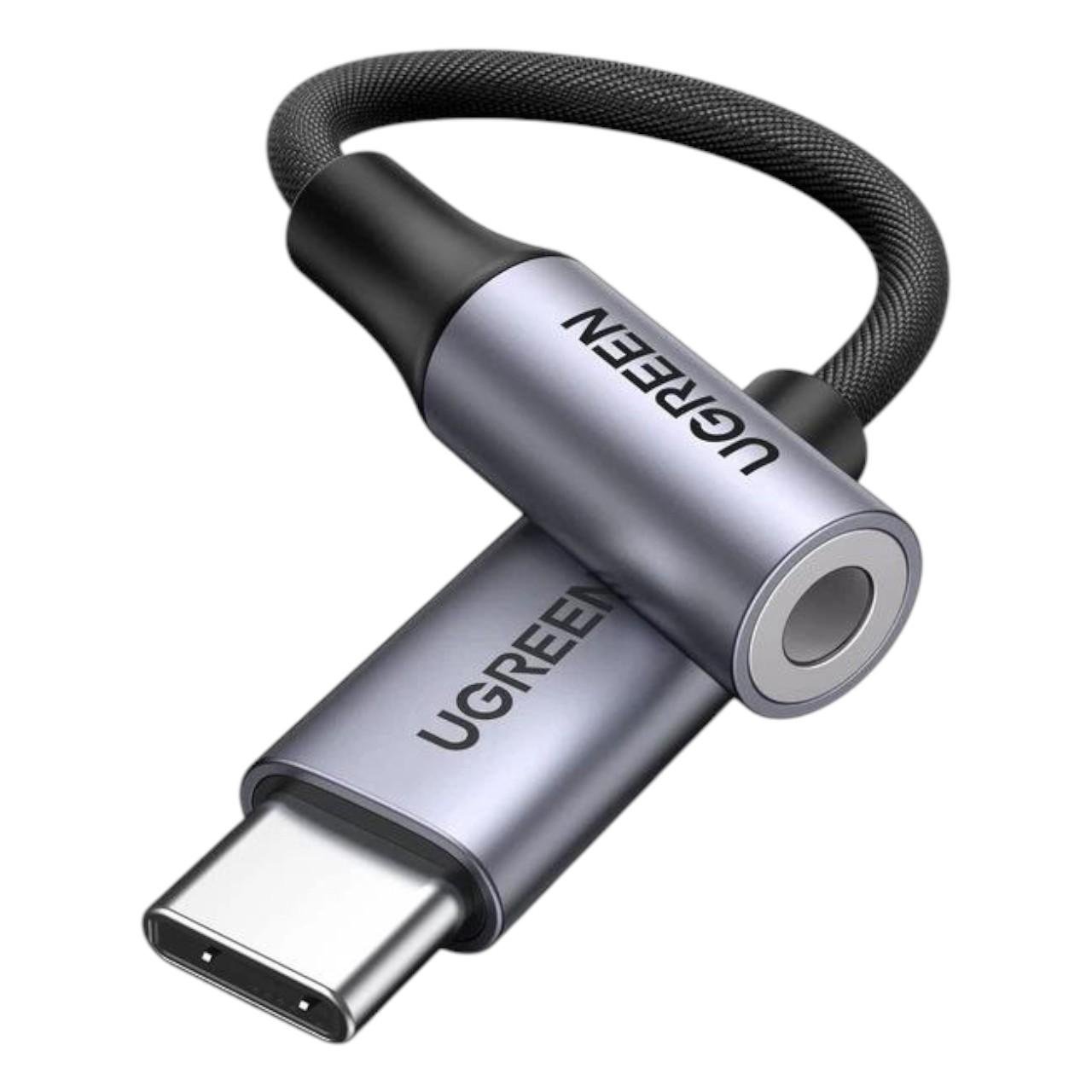 Адаптер UGREEN AV161 USB-C-3,5 мм 10 см Space Gray (80154)
