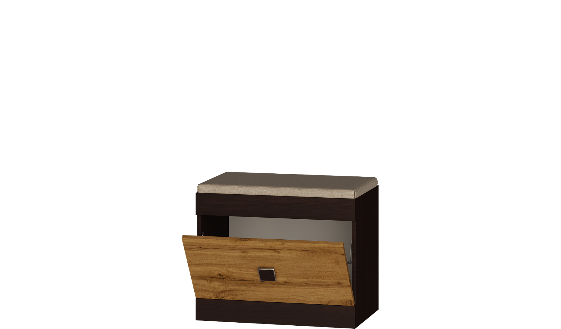 Тумба под обувь Everest Соната 600 600х376х466 мм Венге темный/Дуб крафт золотой (11290) - фото 3