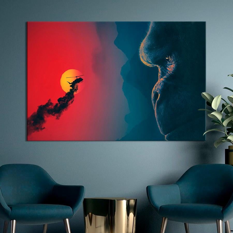 Настенний декор Могучий Кинг Конг 120x80 см (A73-1)
