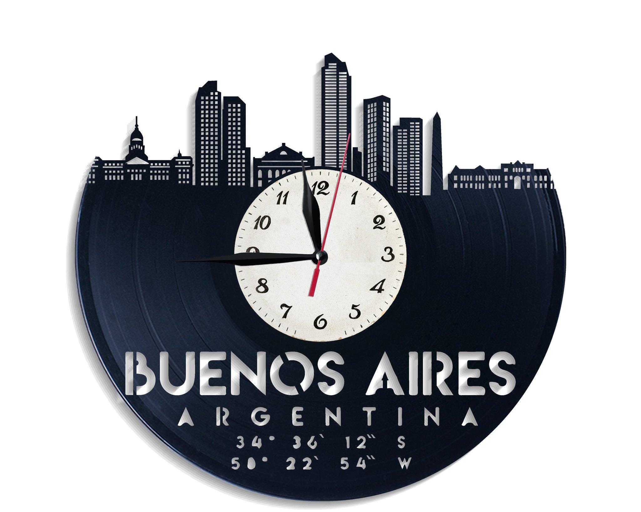 Часы настенные Буэнос-Айрес 2547 из виниловой пластинки