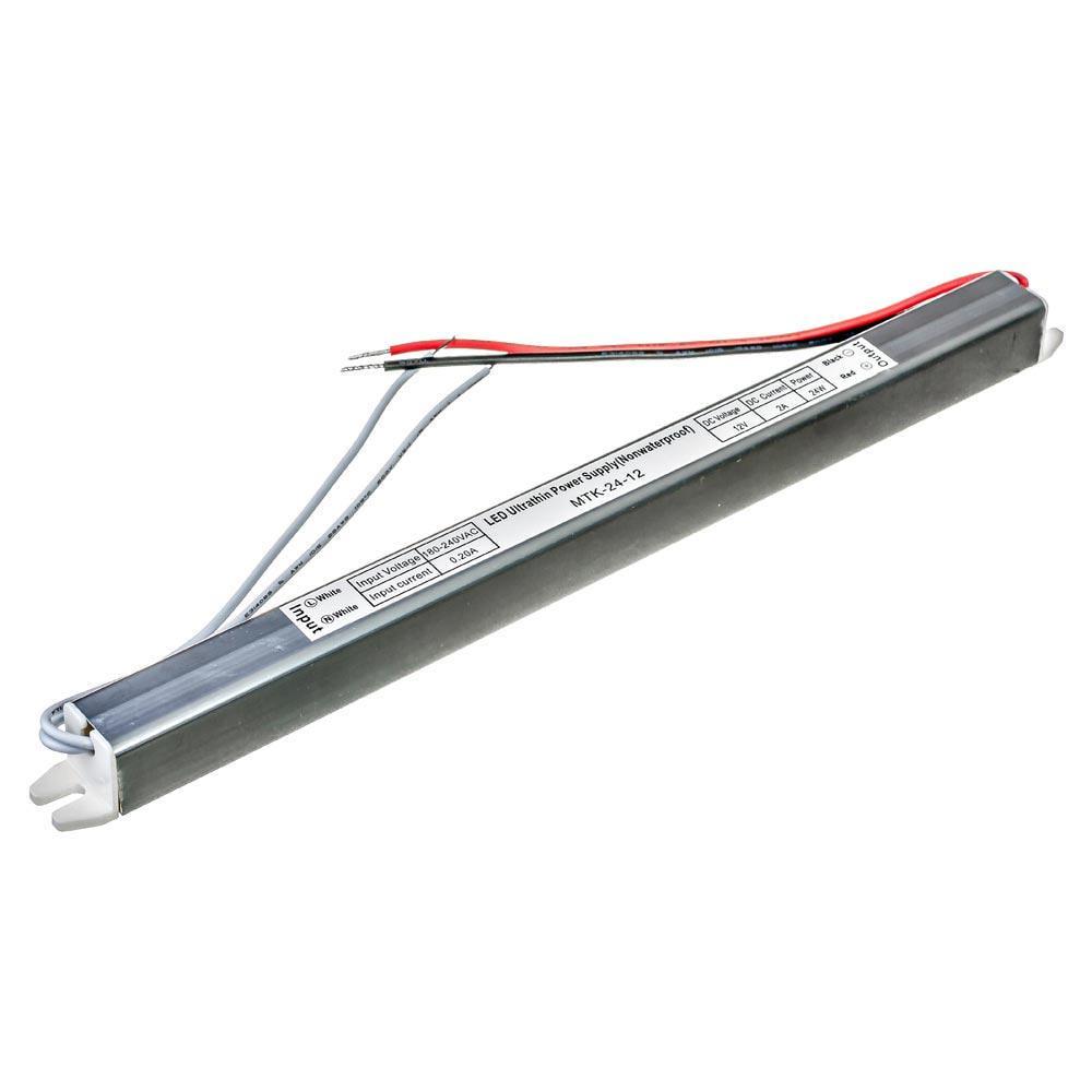 Блок питания металлический корпус 12V 2А 24W IP20 SLIM (MTK-24-12V-2A)
