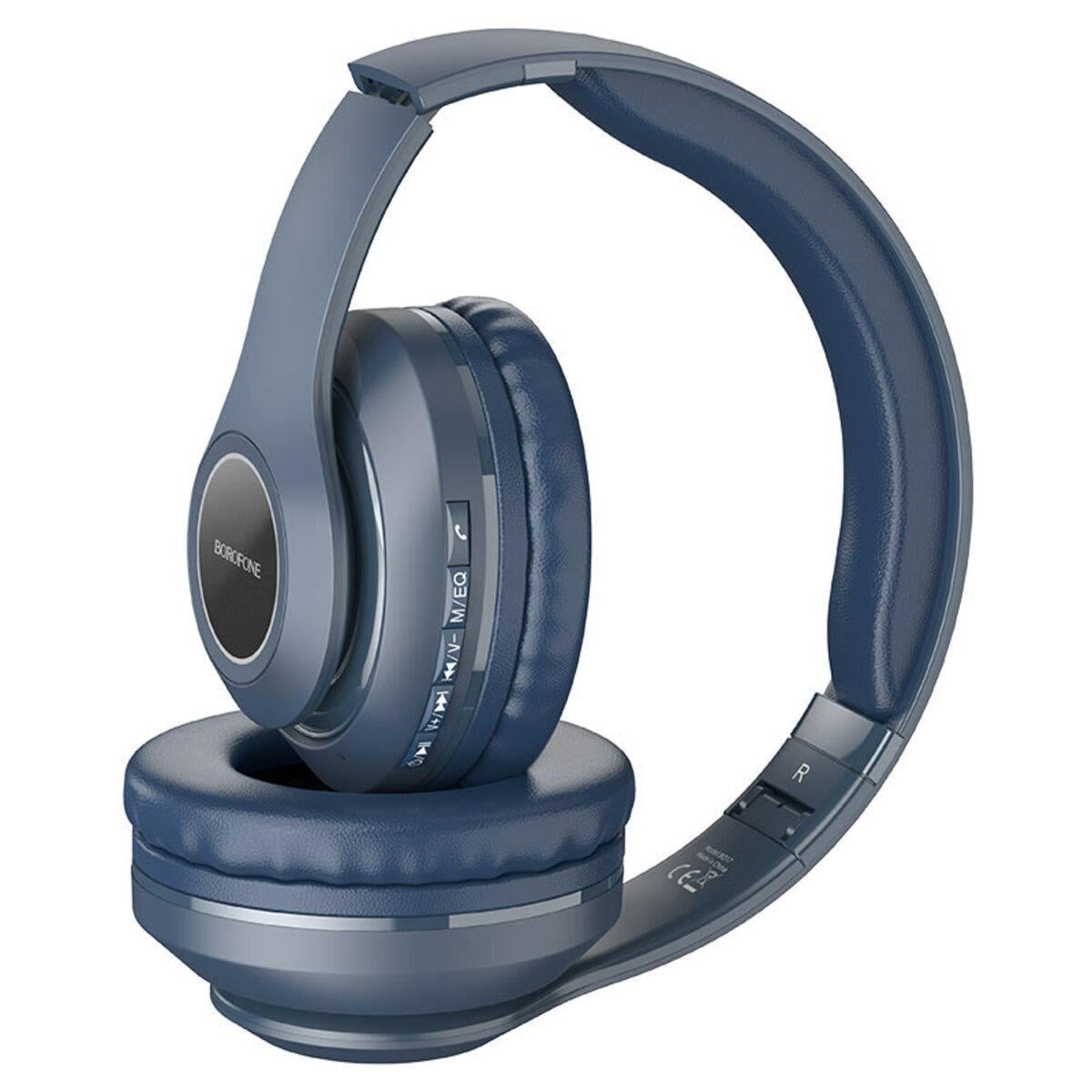Наушники Borofone BO17 BT5.0 AUX TF 7h Blue (BO17DU)