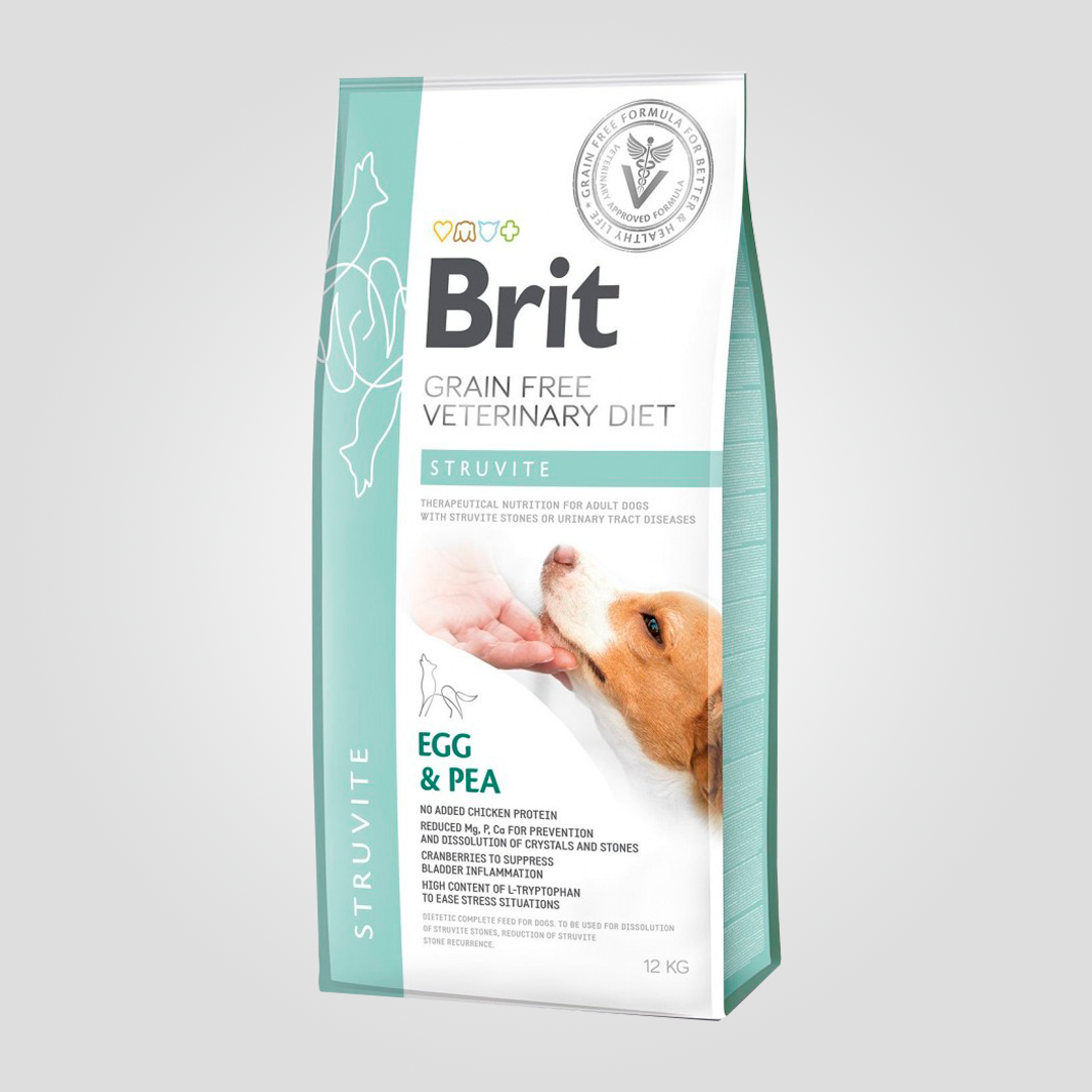 Корм сухой Brit VetDiet Dog Struvite для собак при мочекаменной болезни с яйцом индейкой и горохом 12 кг (20504480)