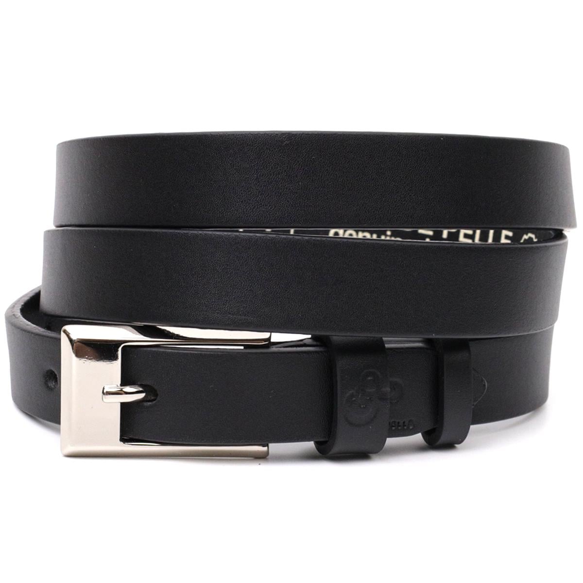 Ремень женский Grande Pelle Belt 11673 из натуральной кожи Черный Ремень женский Grande Pelle Belt 11673 из натуральной кожи Черный