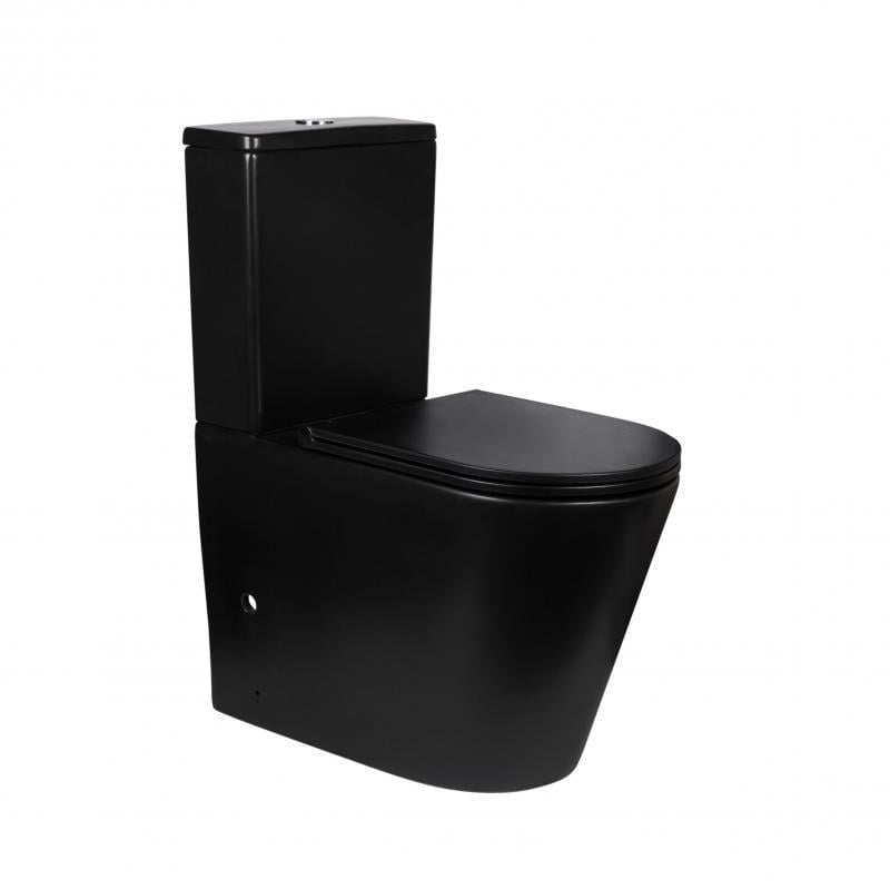 Унитаз-компакт Q-tap Scorpio безободковый с сиденьем Soft-close QT14222125ARMB (14075)