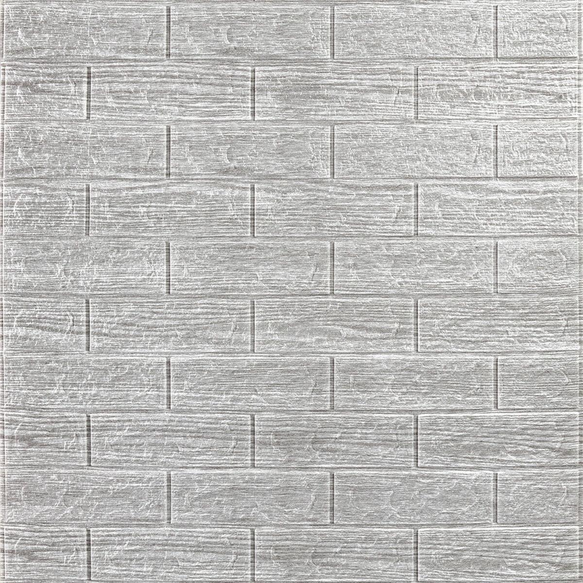 3D-панель декоративная самоклеящаяся Полоса под кирпич 700х770х5 мм Серый (SW-00000488)