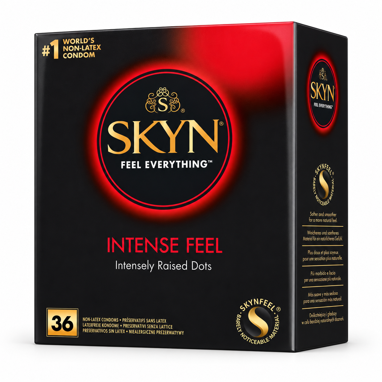 Презервативы безлатексные SKYN Intense Feel полиизопреновые с точечной текстурой и силиконовой смазкой 36 шт. 53 мм Презервативы безлатексные SKYN Intense Feel полиизопреновые с точечной текстурой и силиконовой смазкой 36 шт. 53 мм