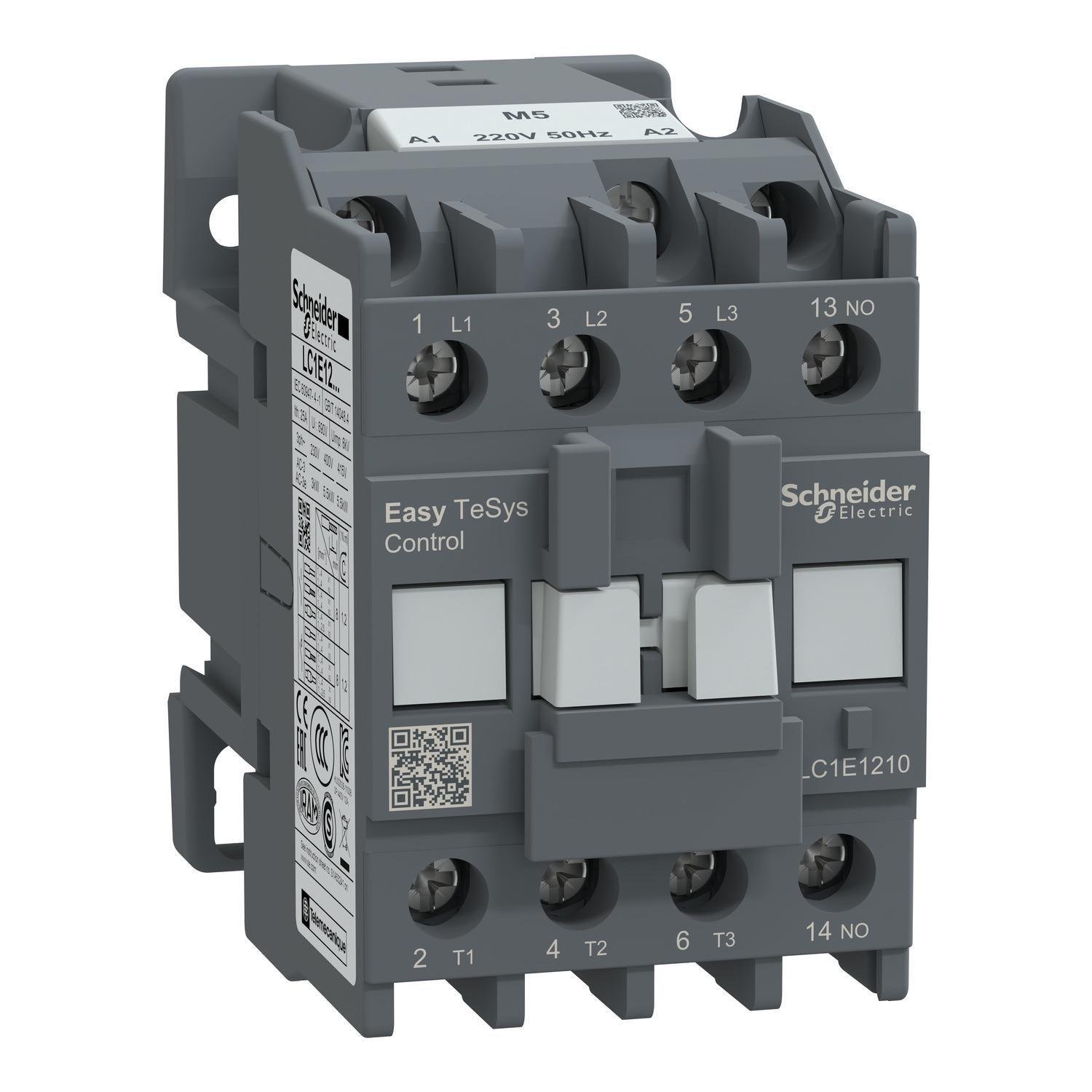 Контактор-пускатель Schneider Electric Easy TeSys 12А 220 В 1NO (LC1E1210M5) Контактор-пускатель Schneider Electric Easy TeSys 12А 220 В 1NO (LC1E1210M5)