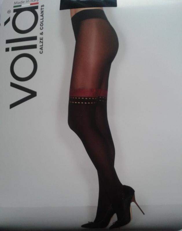 Колготки з імітацією чулок VOILA 70/30 Den р. 4 Чорний (CW85) - фото 4 Колготки з імітацією чулок VOILA 70/30 Den р. 4 Чорний (CW85) - фото 4