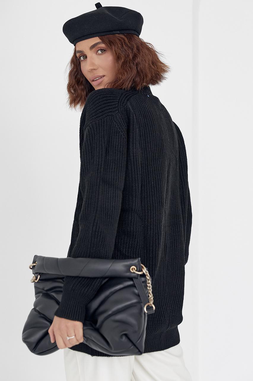 Кардиган жіночий S-L-XL Чорний (194423) - фото 3 Кардиган жіночий S-L-XL Чорний (194423) - фото 3