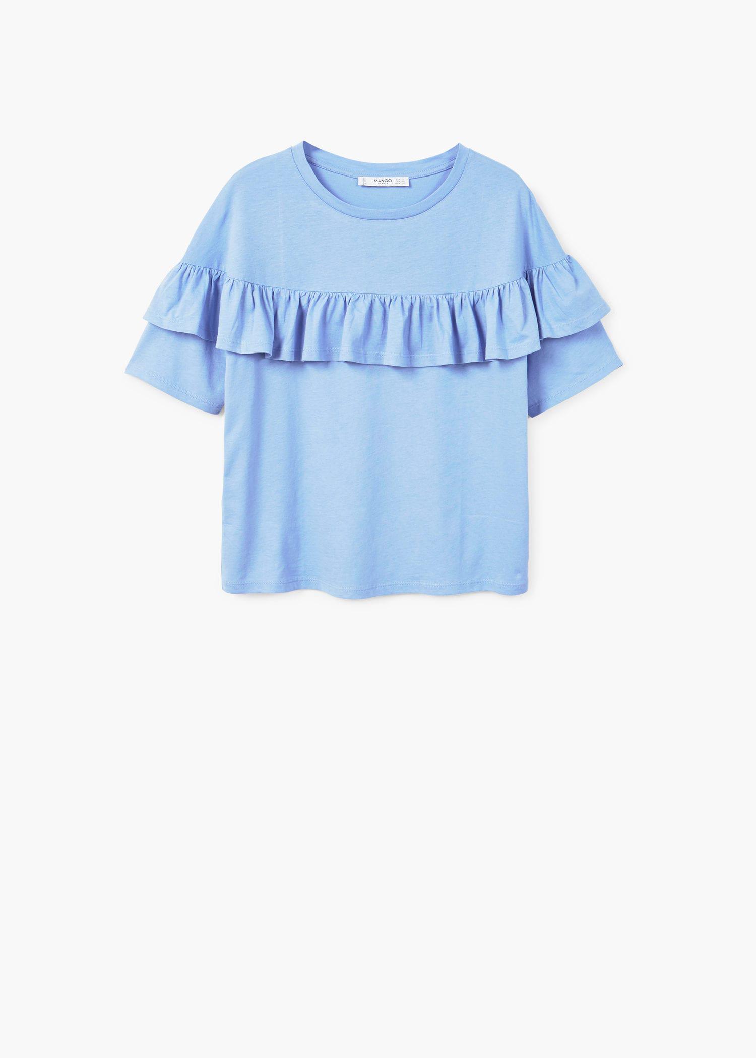 Блузка Mango XS Голубой (2000000837932) - фото 5 Блузка Mango XS Голубой (2000000837932) - фото 5