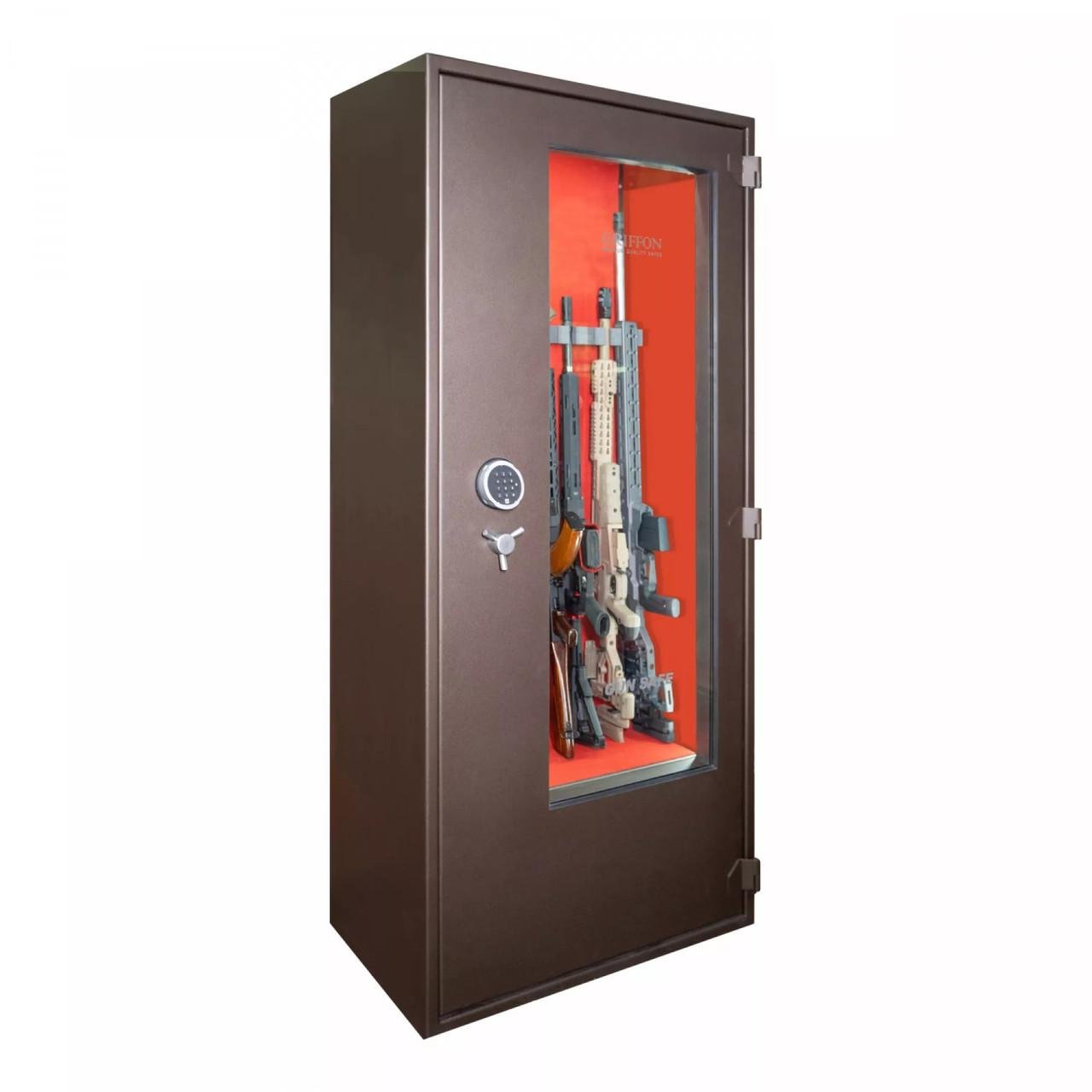 Сейф оружейный Griffon Gd.840.Et Glass Brown с ударопрочным стеклом (25192496)