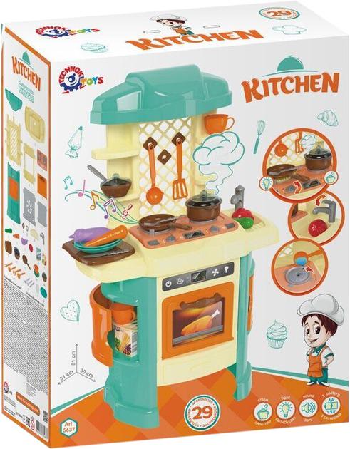 Детский игровой набор ТехноК 5637 Кухня со световыми и звуковыми эффектами (4823037605637)