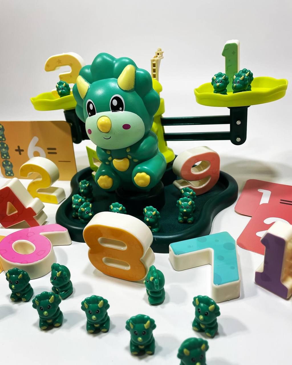 Балансир 4Fun Game Club Дино 27266 18/2 мелодии и звуки/30 карт/19 динозавриков/10 цифр - фото 3