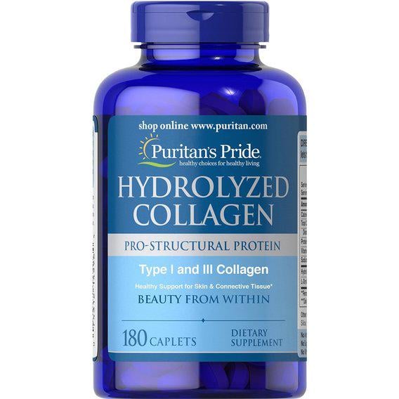 Комплекс для кожи, волос и ногтей Puritan's Pride Hydrolyzed Collagen 1000 mg 180 Caplets Комплекс для кожи, волос и ногтей Puritan's Pride Hydrolyzed Collagen 1000 mg 180 Caplets