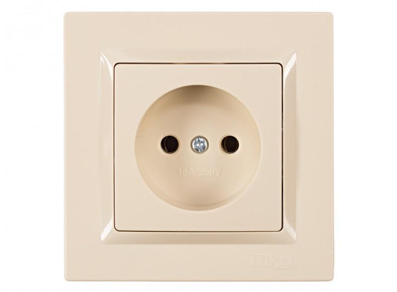 Розетка Luxel Jazz 9301 1-я б/з Кремовый (00000038491)