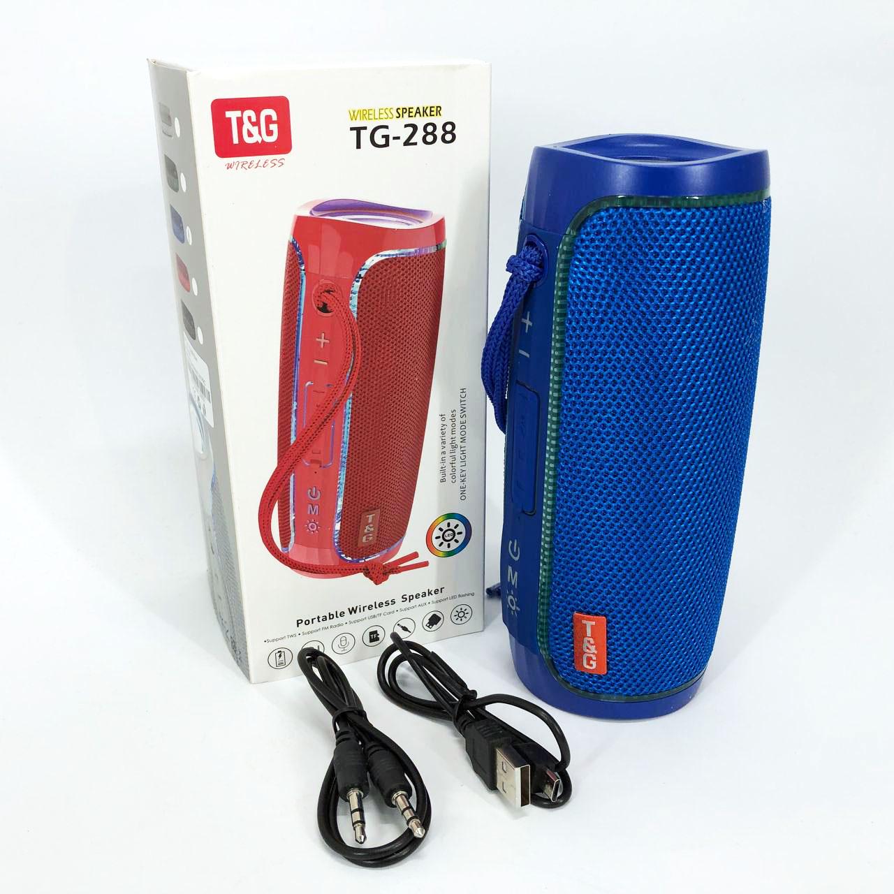 Портативна колонка Bluetooth з LED підсвічуванням Синій (TG288) - фото 12 Портативна колонка Bluetooth з LED підсвічуванням Синій (TG288) - фото 12