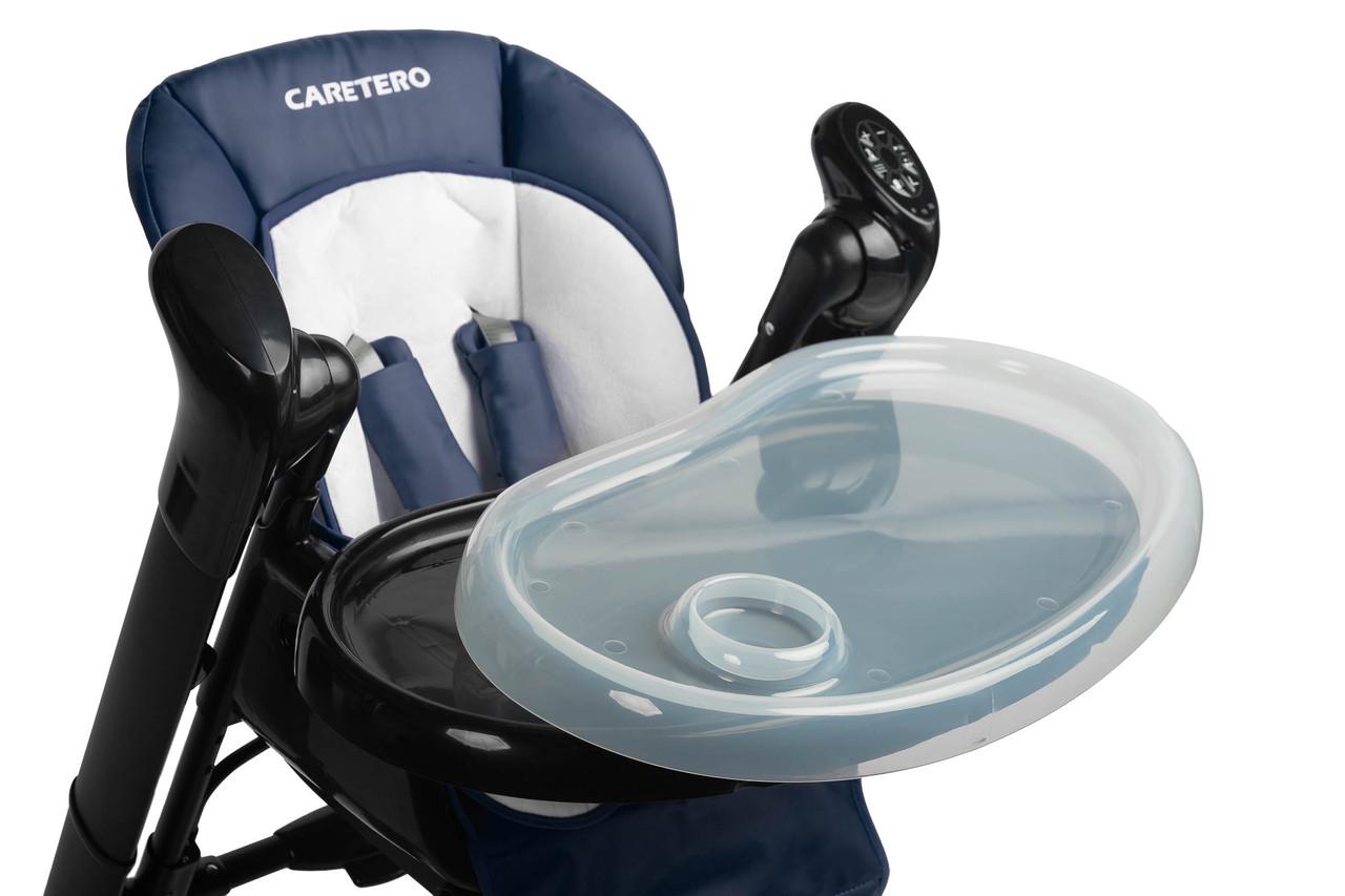 Стульчик для кормления Caretero Indigo с функцией качели 2в1 Black/Navy (397177) - фото 2