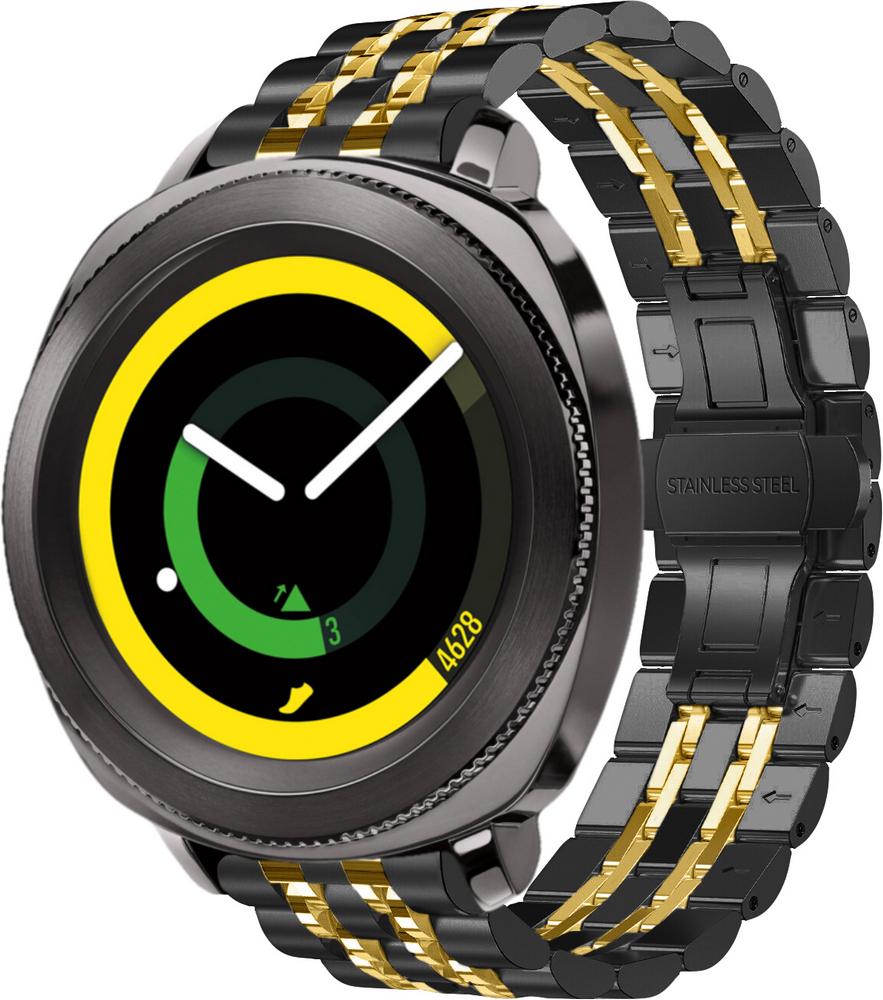 Браслет металлический Spinye Line для Gear Sport Black Gold (29028-02)