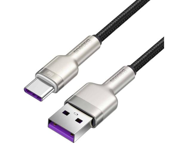 Кабель USB Data BASEUS Cafule Series Metal Data Cable USB to Type-C 66W 2 м Black