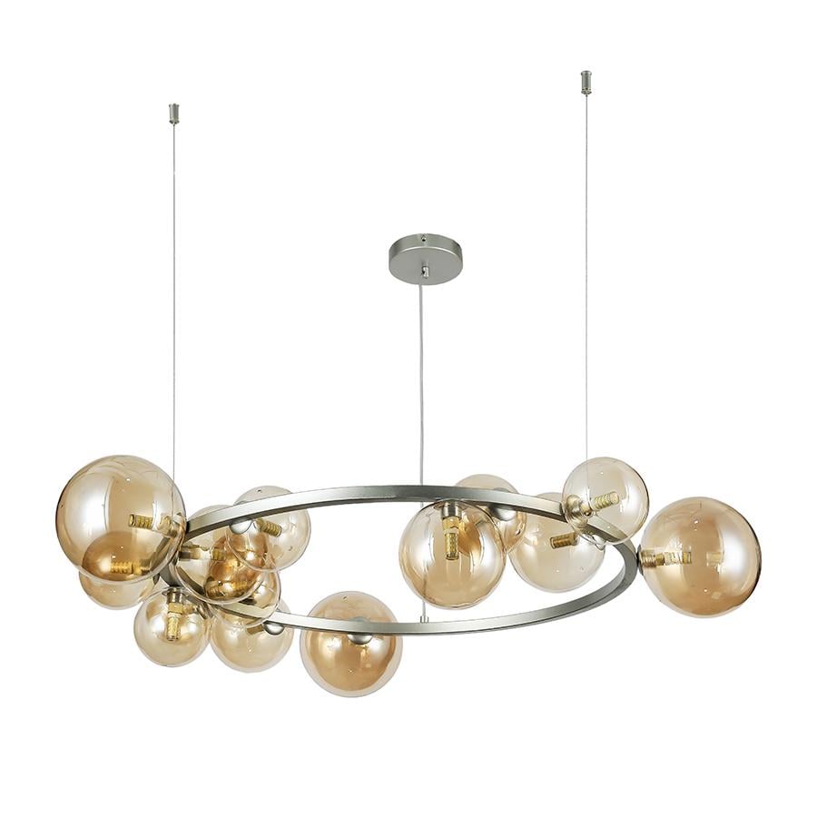 Люстра молекула подвесная Light House LS-17132-15 SGCH/BR Серебряный/Коричневый