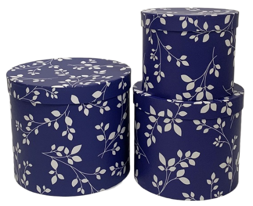 Подарочные коробки UFO круглые 3 шт. Синий (UG-Y003)