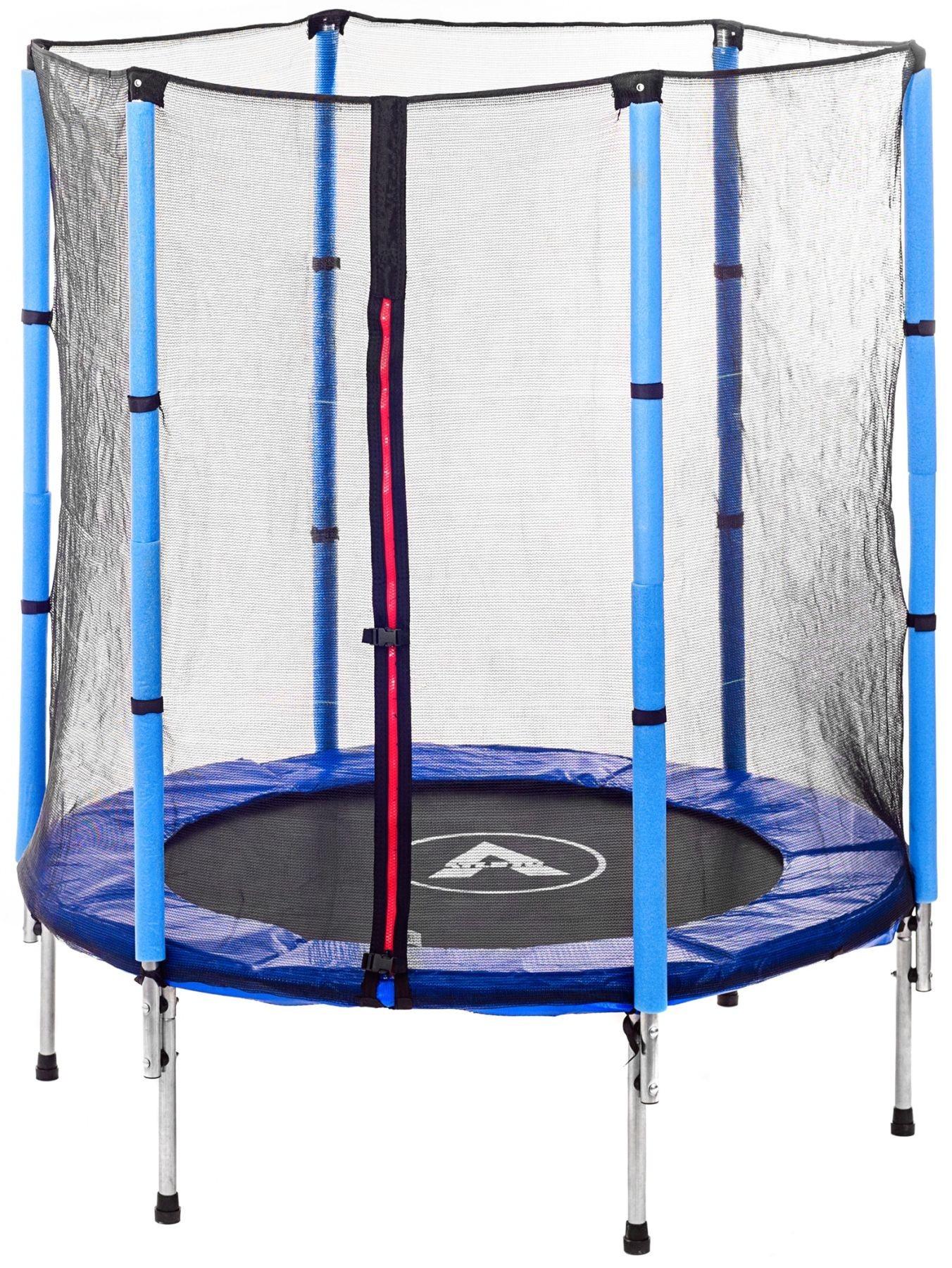 Батут Atleto з зовнішньої сіткою 140 см Синій