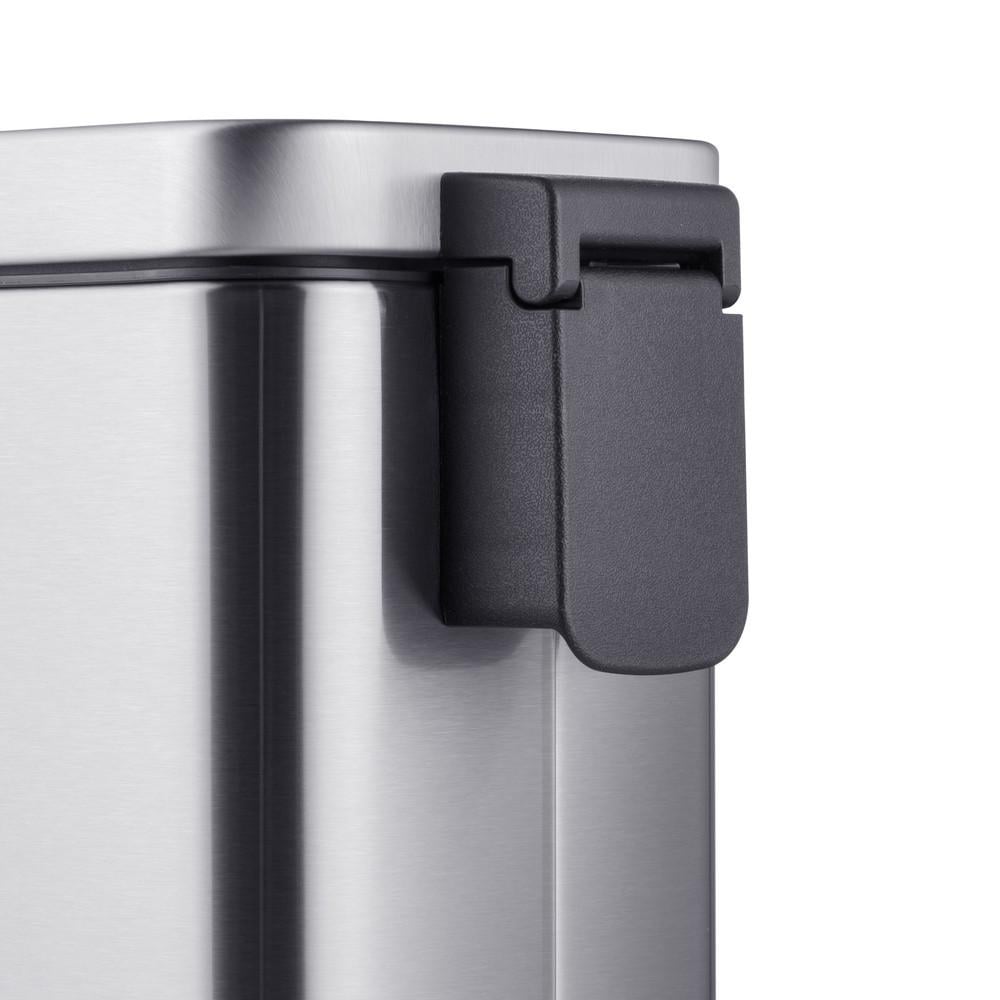 Відро для сміття з плавним закриттям MIXXUS Premium Quadro-TC0105 SS Color прямокутне 5 л Нержавіюча сталь (MI7062) - фото 4 Відро для сміття з плавним закриттям MIXXUS Premium Quadro-TC0105 SS Color прямокутне 5 л Нержавіюча сталь (MI7062) - фото 4
