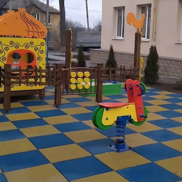 Плитка резиновая PuzzleGym 500х500х10 мм Желтый - фото 2