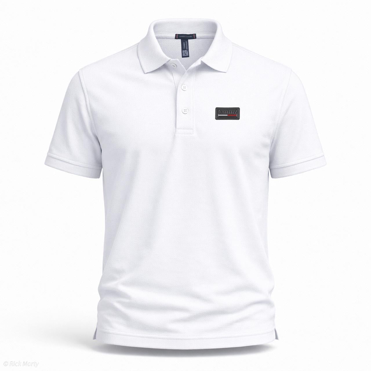 Поло мужское Tommy Hilfiger из турецкой ткани лакоста XL Белый (25-961-013_7)